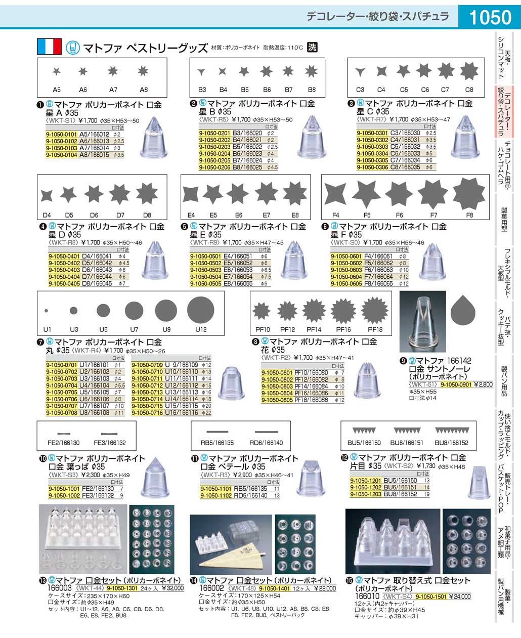 WKTR415(90)マトファ ポリカーボネイト口金 丸Ｕ１５／１６６１１５