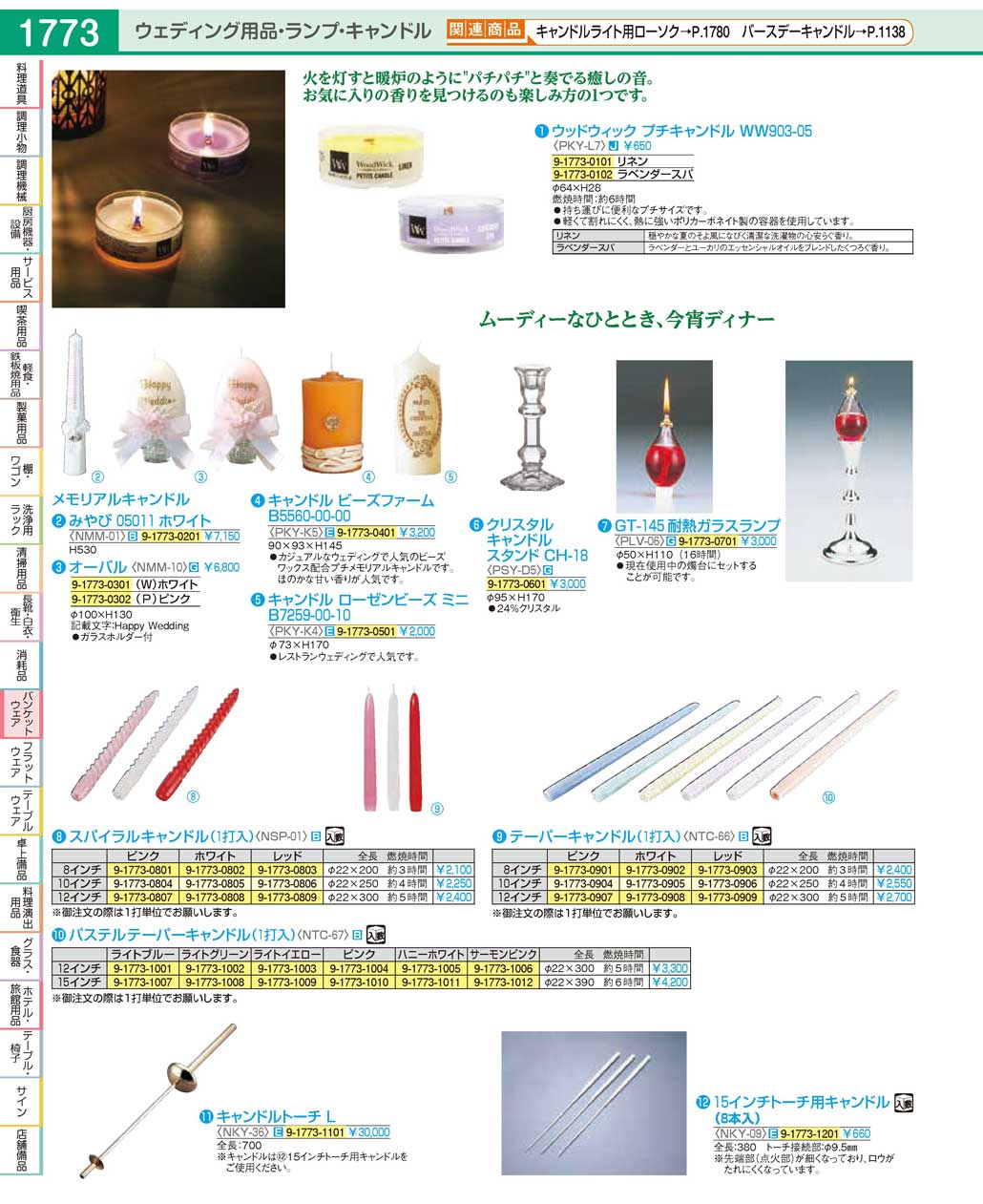 NTC6681B(110)テーパーキャンドル ８インチホワイト（１打入）（商品