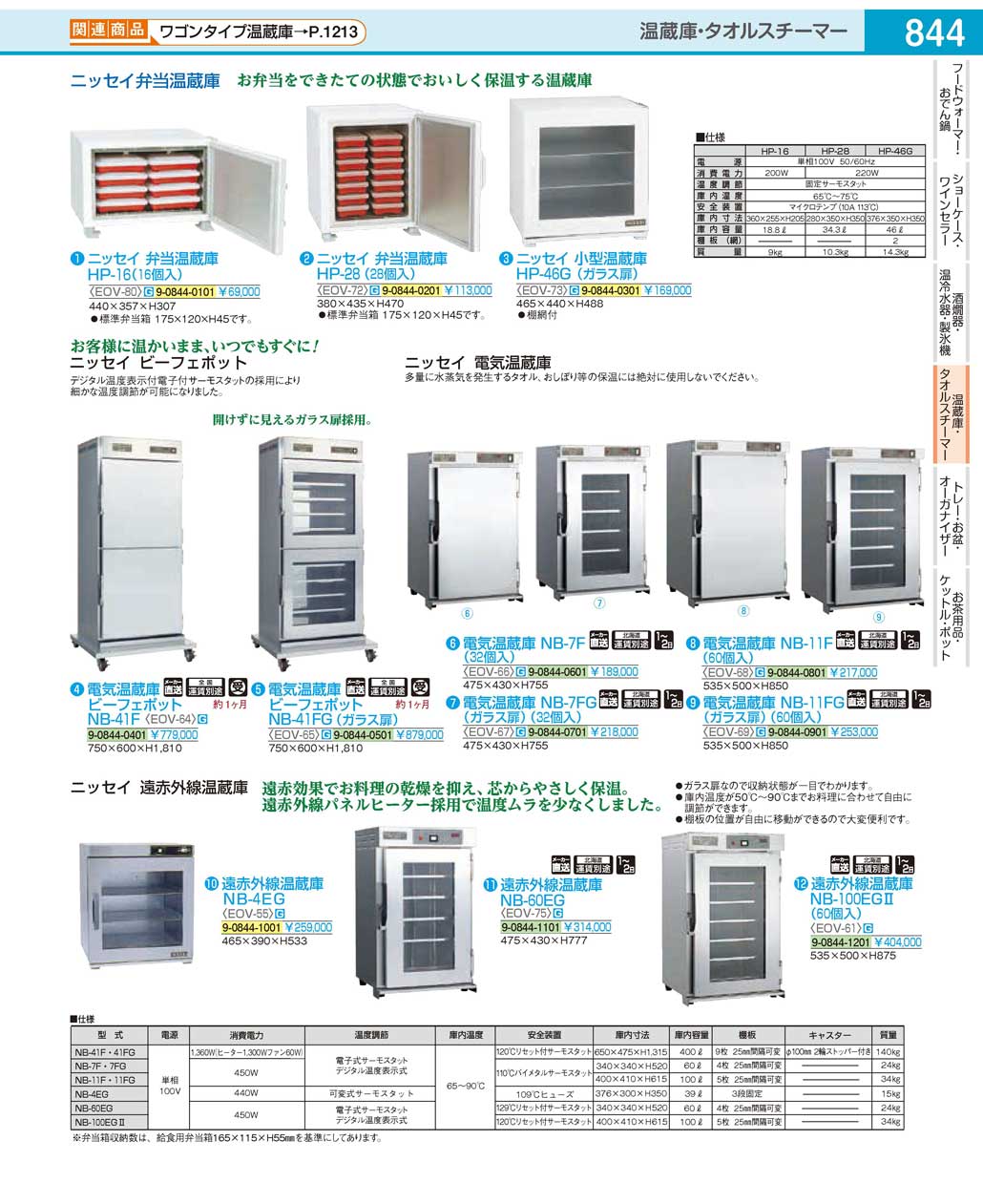 ニッセイ 弁当温蔵庫 HP-28 EOV7201 人気ブレゼント! - 業務用厨房機器