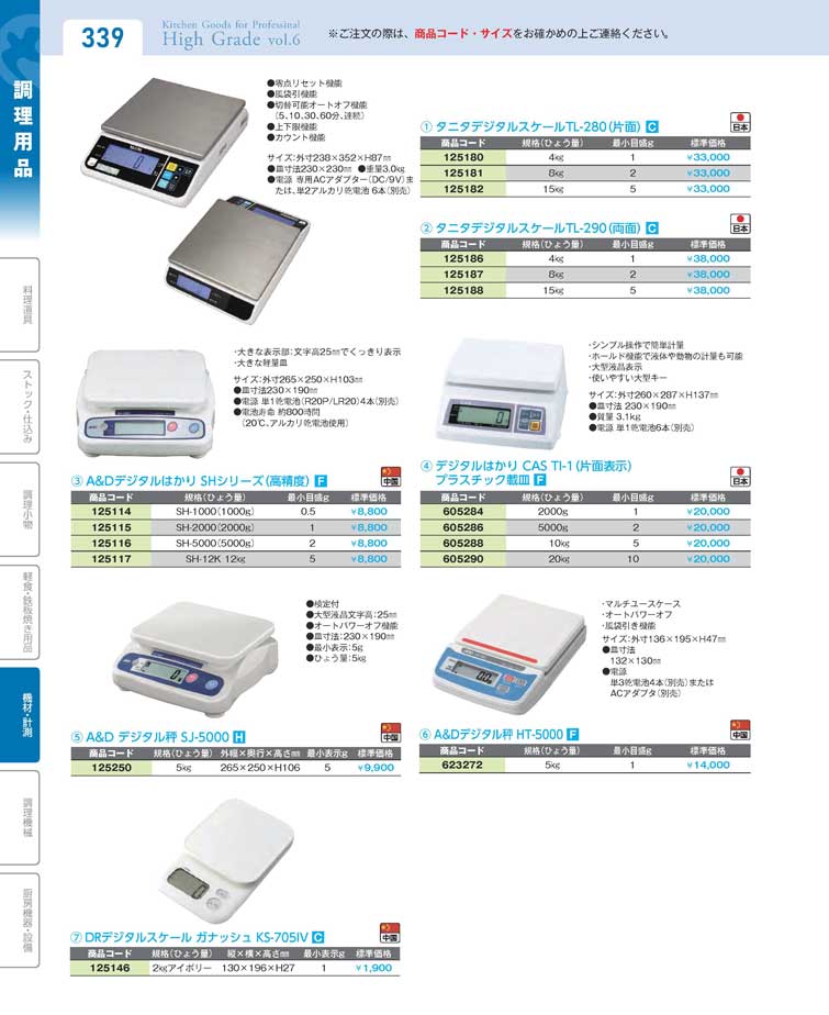 タニタデジタルスケールＴＬ-２８０（片面）１５ｋｇ（120）（商品番号125182）