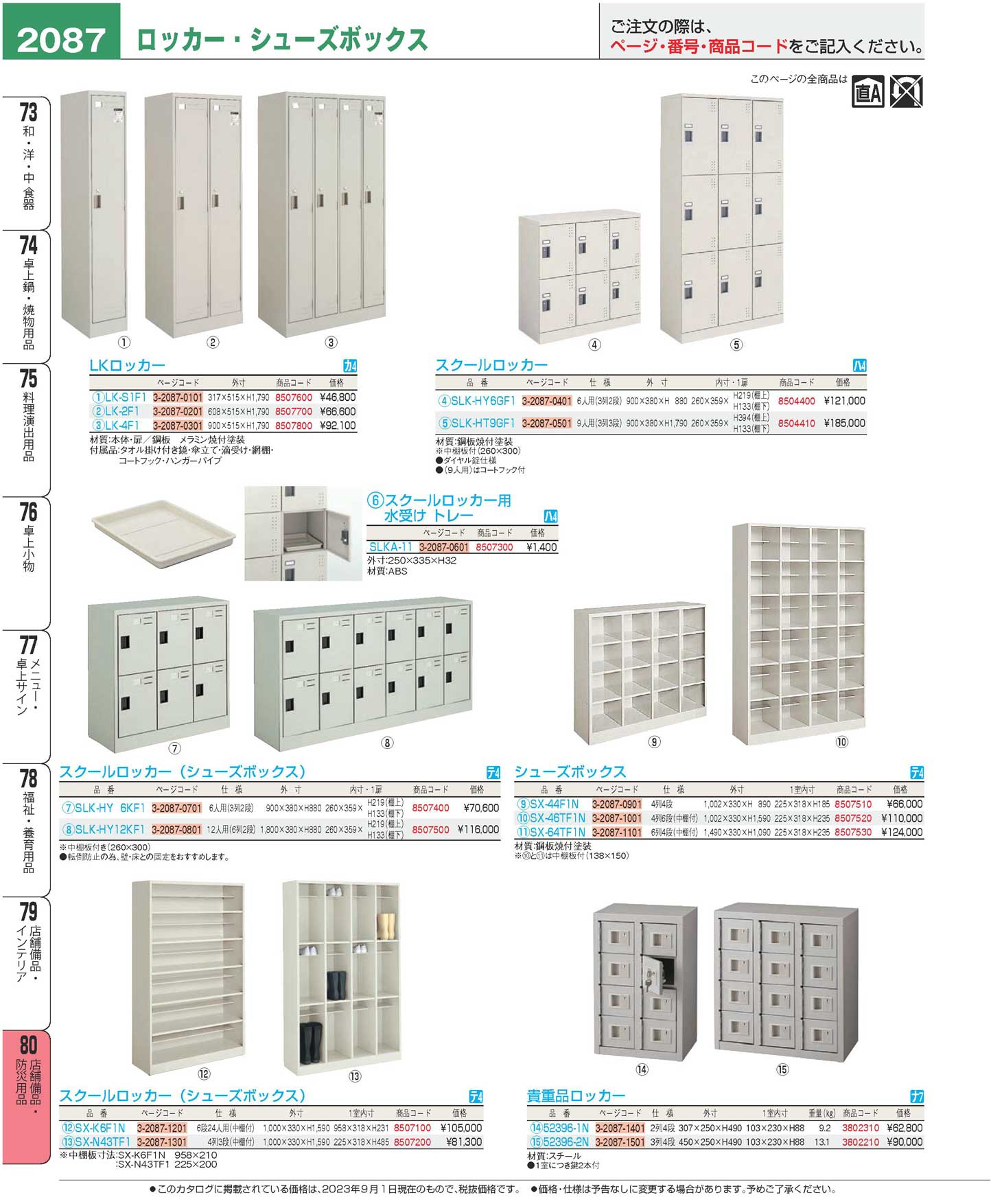 貴重品ロッカー ５２３９６-２Ｎ(140)（商品番号3-2087-1501）