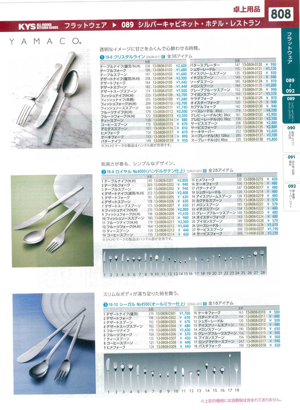 OCRI0117１８-８ クリスタルライン ヒメフォーク(110)（商品番号13-0808-0117）