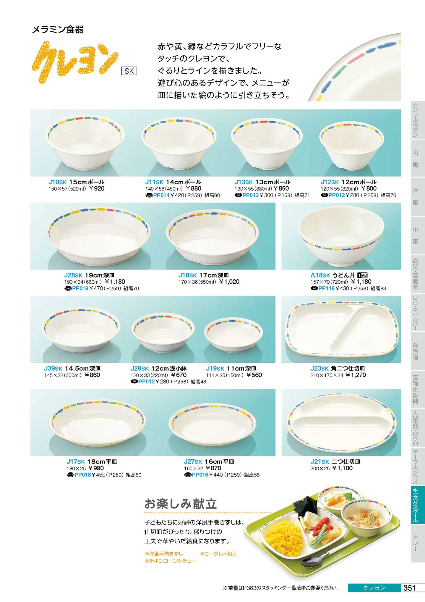 11cm深皿クレヨン（商品番号J19SK）