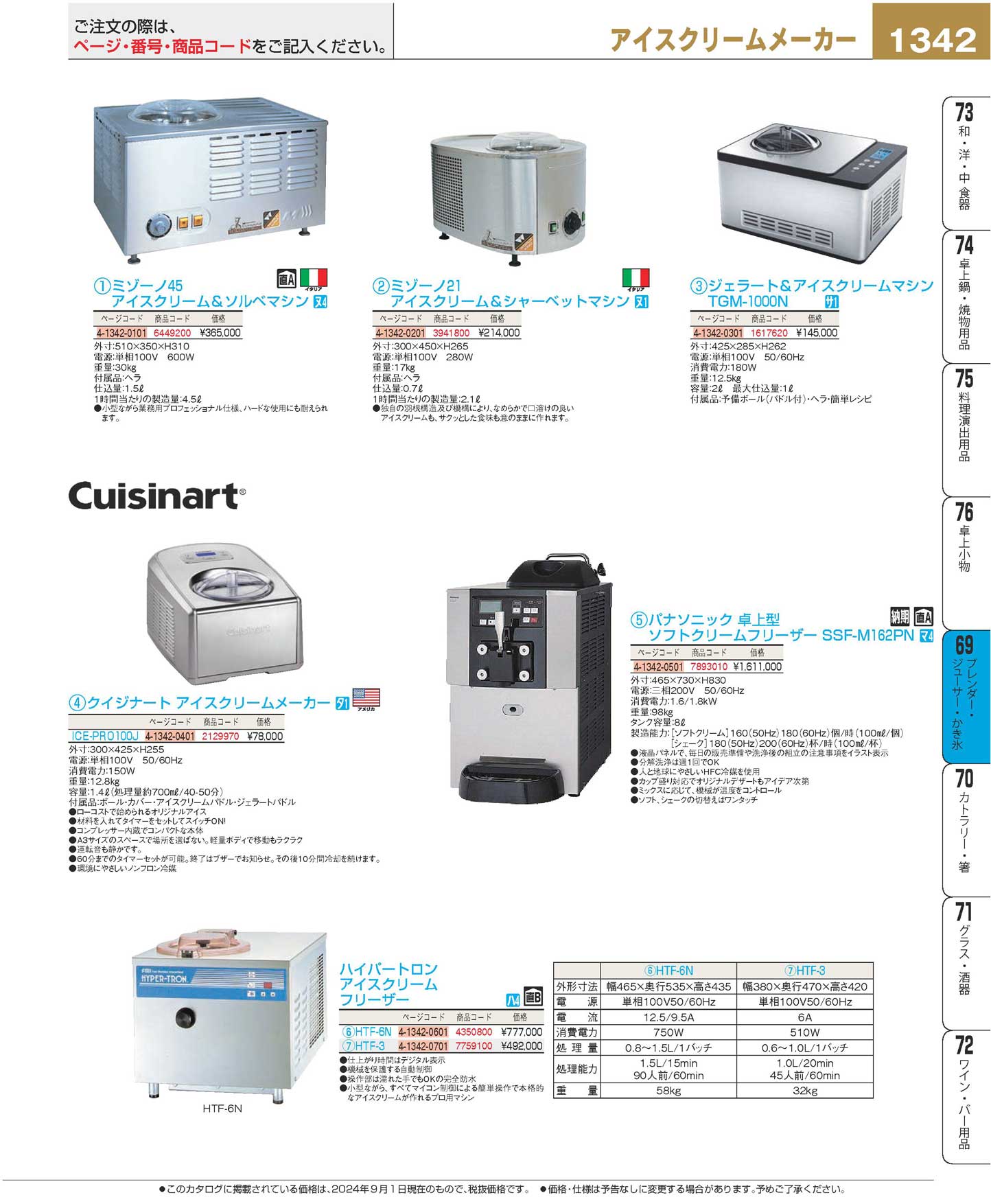 クイジナート アイスクリームメーカー ＩＣＥ-ＰＲＯ１００Ｊ(130)（商品番号4-1342-0401）