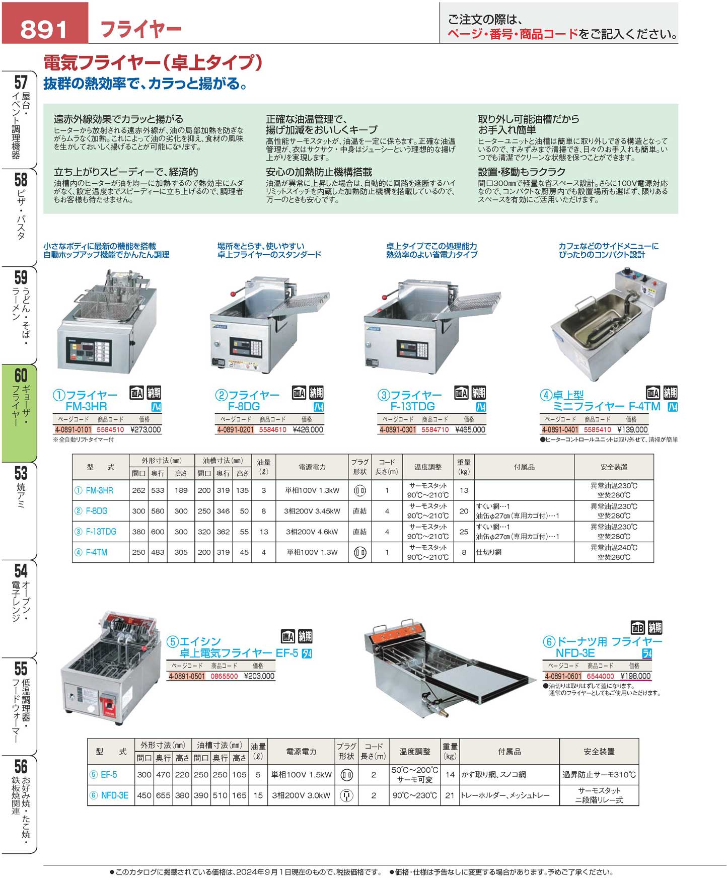 エイシン 電気フライヤー ＥＦ-５(130)（商品番号0865500）